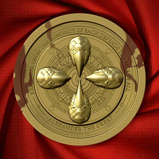 Gold Compass Medallion #59