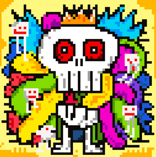 Doodle Skull Happy