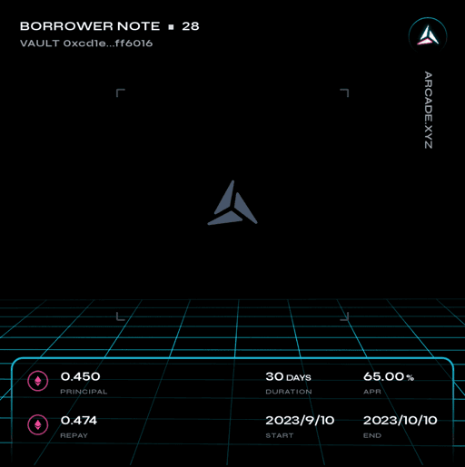 Arcade.xyz Borrower Note