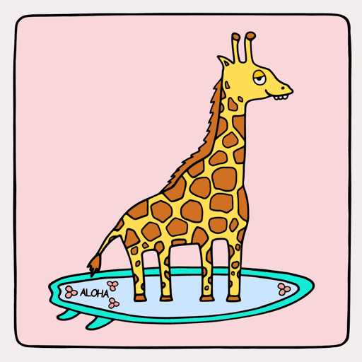 Surfer Giraffe