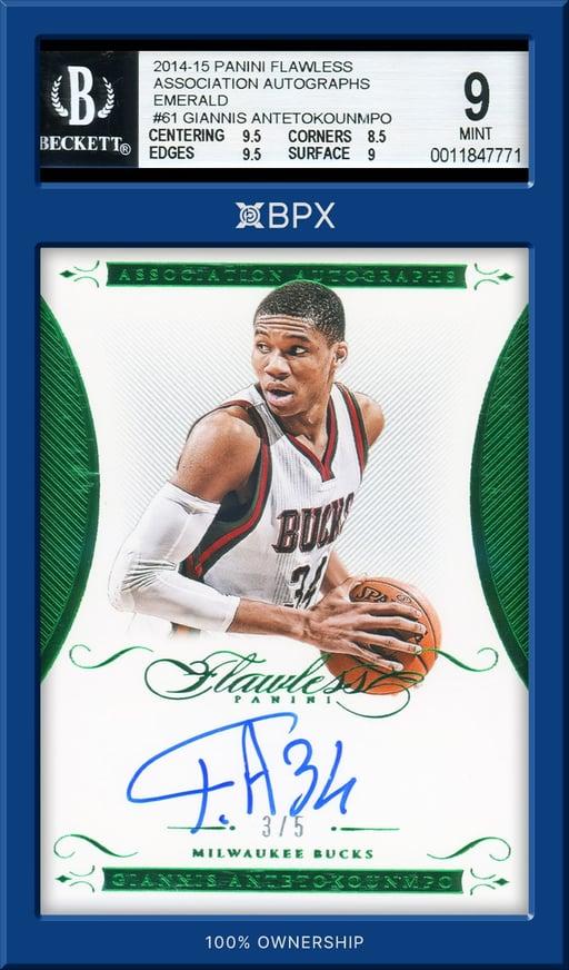 2014 Panini Flawless Giannis Antetokounmpo - BGS 9 (Cert: 0011847771)