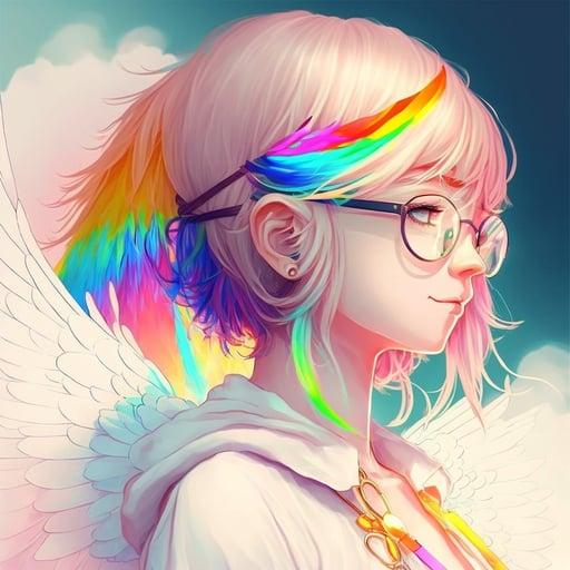 Rainbow hair girl #168