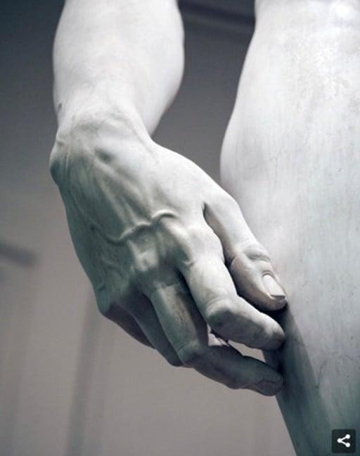 Michaelangelo, David; Right Hand