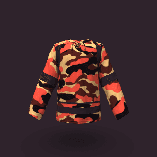 Orange camouflage hockey jersey #11