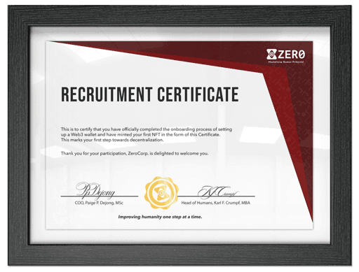 Certificate of Recruitment #668