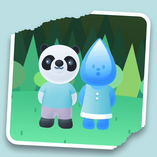 A Panda-y Drop Portrait