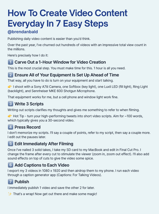 How To Create Video Content Everyday In 7 Easy Steps