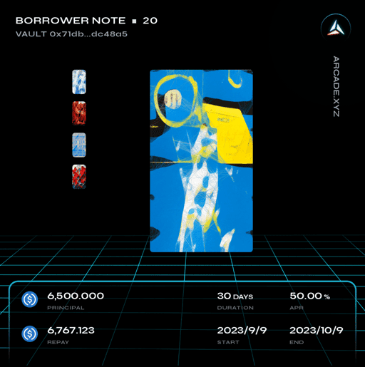 Arcade.xyz Borrower Note