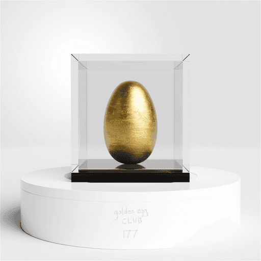 golden egg sculpture #177