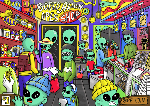 Bored Alien Apes Rare Coin Shop