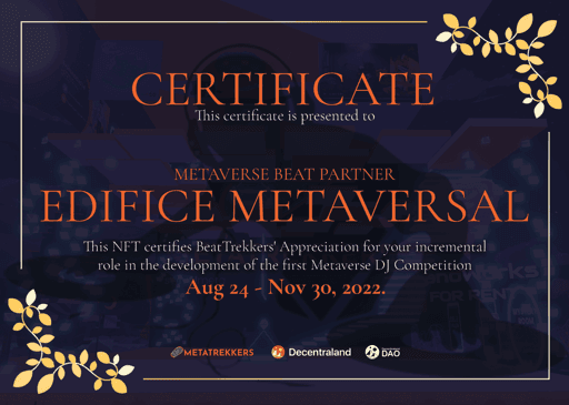 BeatTrekkers Venue Partner - Edifice Metaversal