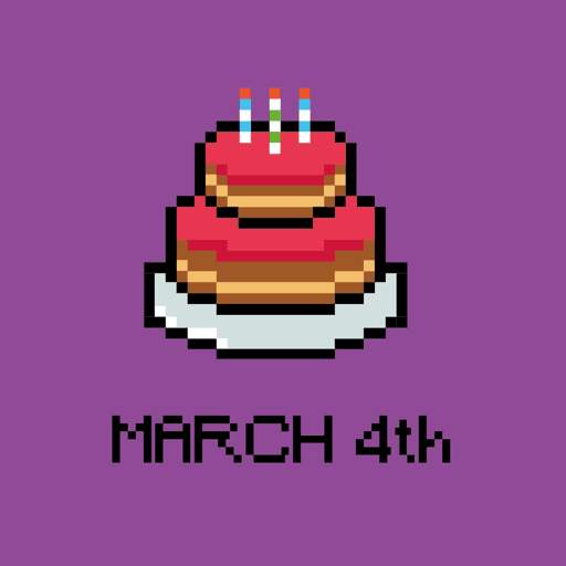 CryptoBirthdayCake #64 March 4th