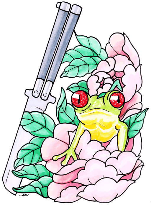 Blades & Dreamscapes - Peony Frog