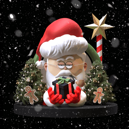 Father Christmas - Green token