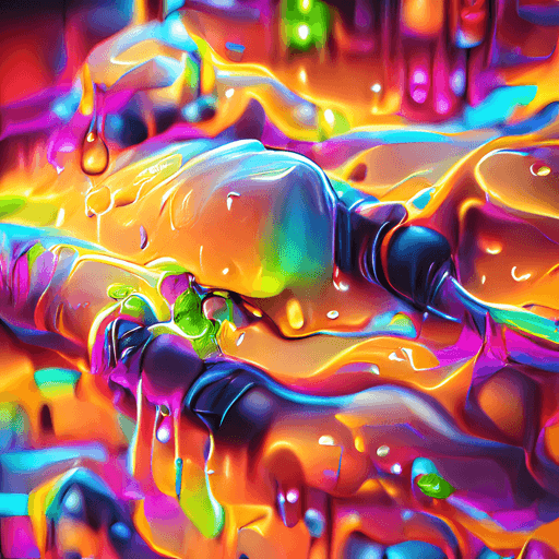 Rainbow Liquid Dripping