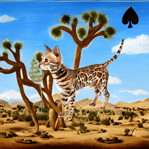 #414 | Cat carrying a mouse scene with background seed 344 and a Black Spade card suit