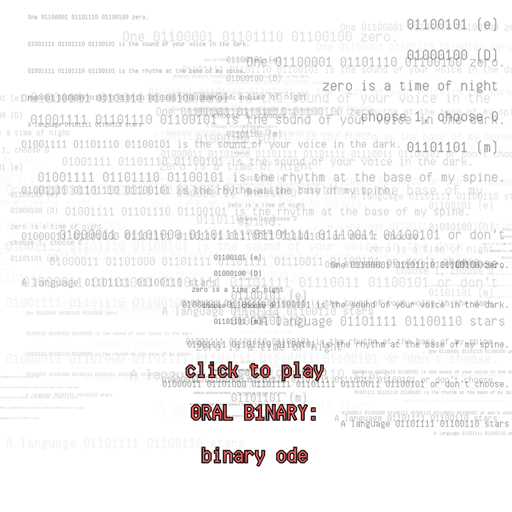 ORAL BINARY: BINARY ODE #41