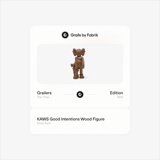 Grailers KAWS Good Intentions Wood Figure