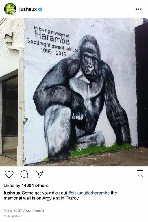 Lushsux #2483 - Mural Harambe