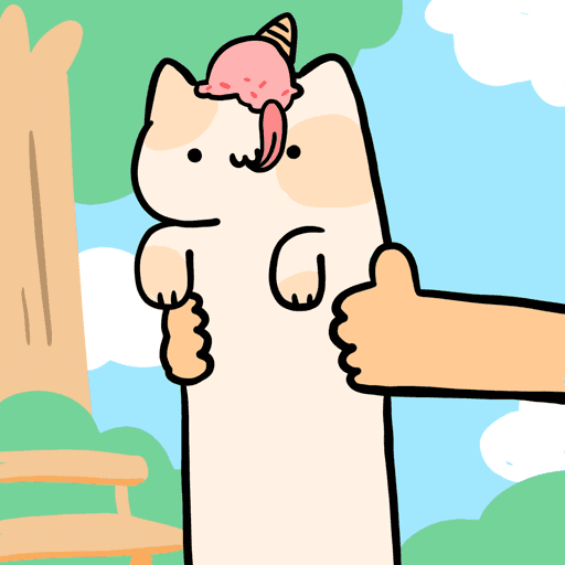 Long long yummy ice cream cat #006