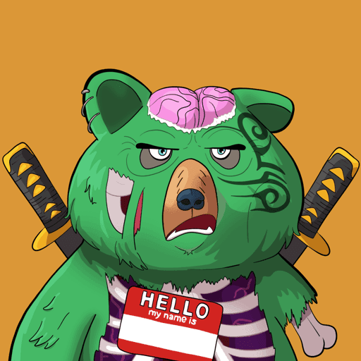 #1704 • Bulky Tweedy Zombie Bear