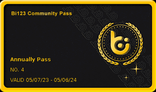 Bi123 Annually Community Pass Card #4