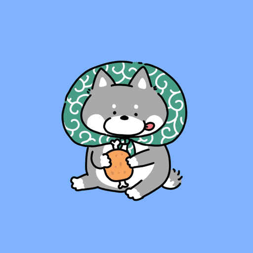 #011  I love meat! Furoshiki Shiba Inu.