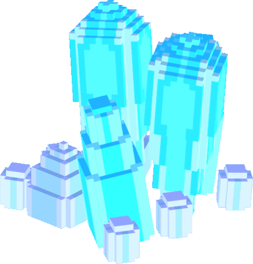 Glowing crystals