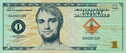 1 DAI Stablecoin Banknote, Rune Christensen, DAI0001C29 - Tom Badley