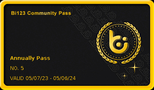 Bi123 Annually Community Pass Card #5