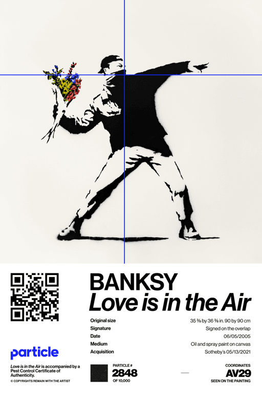 Banksy | Love Is In The Air #2848