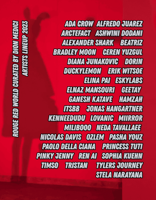 ROUGE RED WORLD ARTISTS POSTER 2023