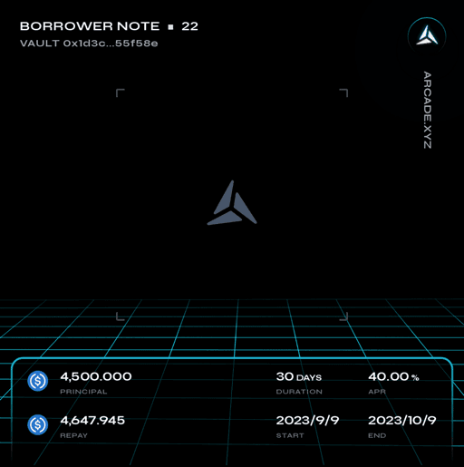 Arcade.xyz Borrower Note