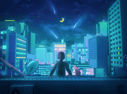 Moonlit Rooftop #5/10