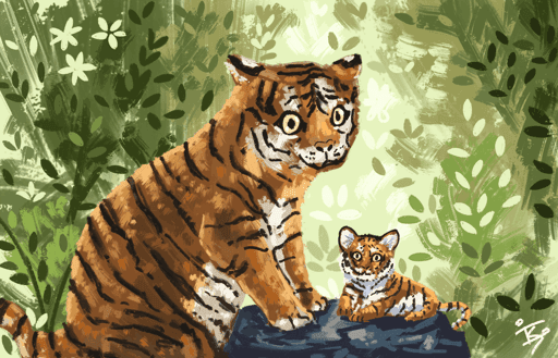 Tiger Mama and Her Cub