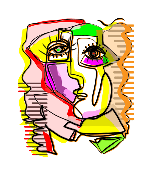 ABSTRACT face woman#4