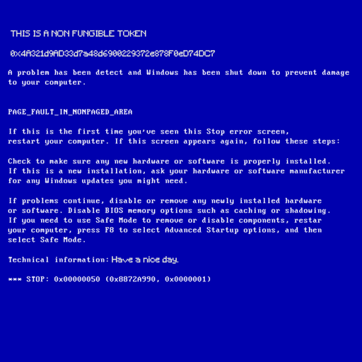 The Blue Screen of Death.