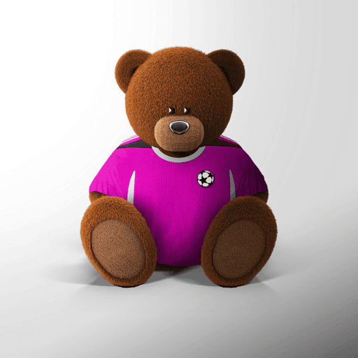 Pink Soccer Teddy