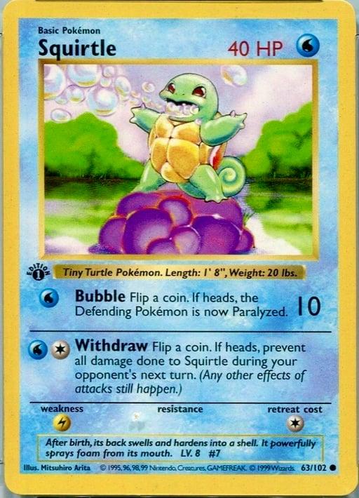 Squirtle 1st Edition Pokemon