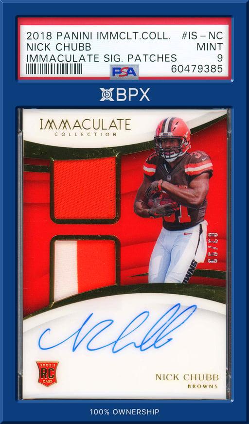 2018 Panini Immaculate Nick Chubb - PSA 9 (Cert: 60479385)