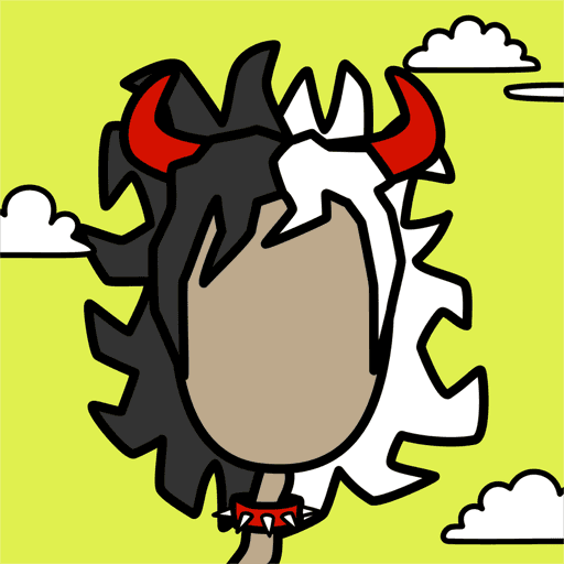 Cloudy BW devil girl