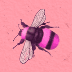 Pink HoneyBee & Butterfly