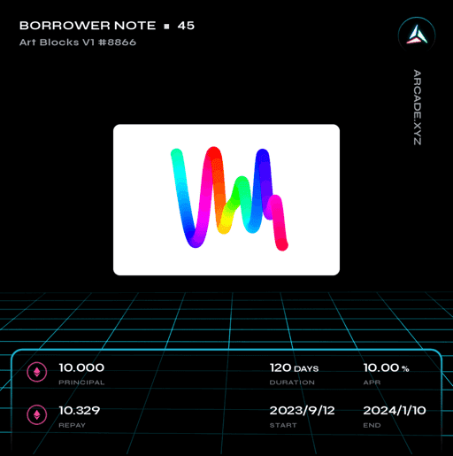 Arcade.xyz Borrower Note