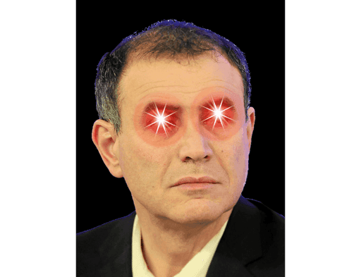 Nouriel Roubini with lasers