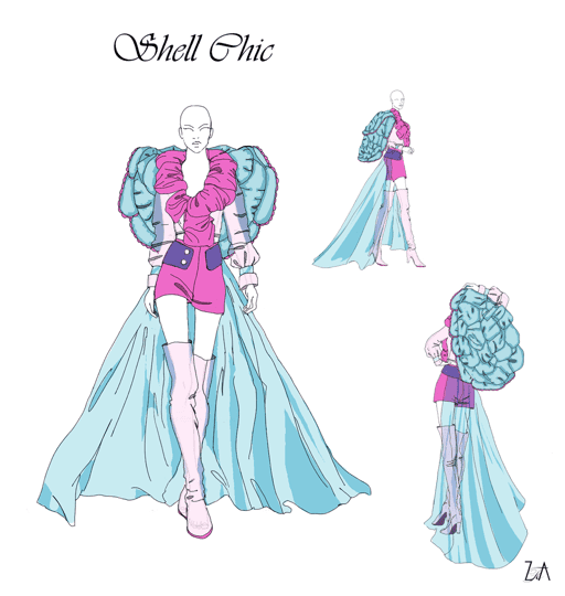 Shell Chic - Concept Sketch  #11/12