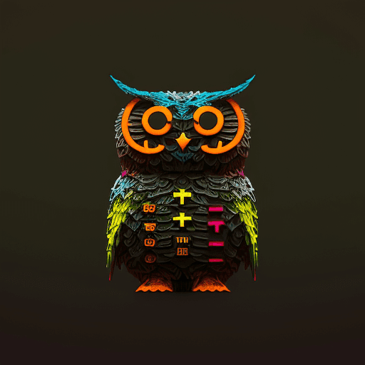 ASCII Owls 3D #35