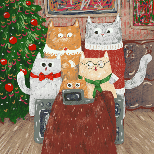 Catvent Calendar Day 2 - Catmas Family Photo