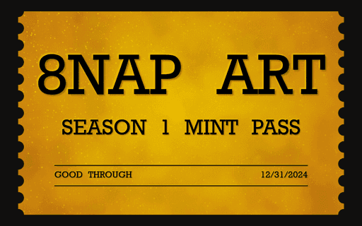 8NAP ART Season One Mint Pass #22