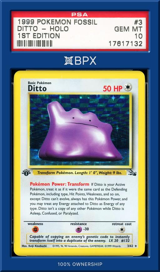 1999 Pokémon Ditto - PSA 10 (Cert: 17617132)