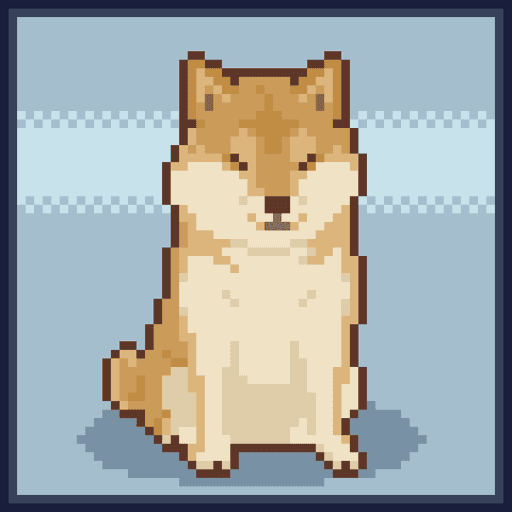 Pixel Doge #1: 座っている犬 (Sitting dog)